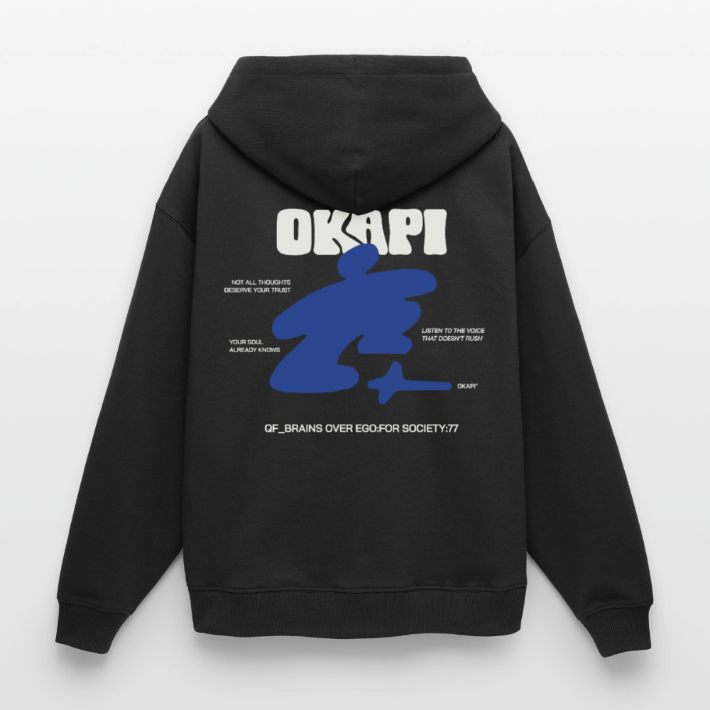 QF_BRAINS Oversized Unisex Hoodie - black