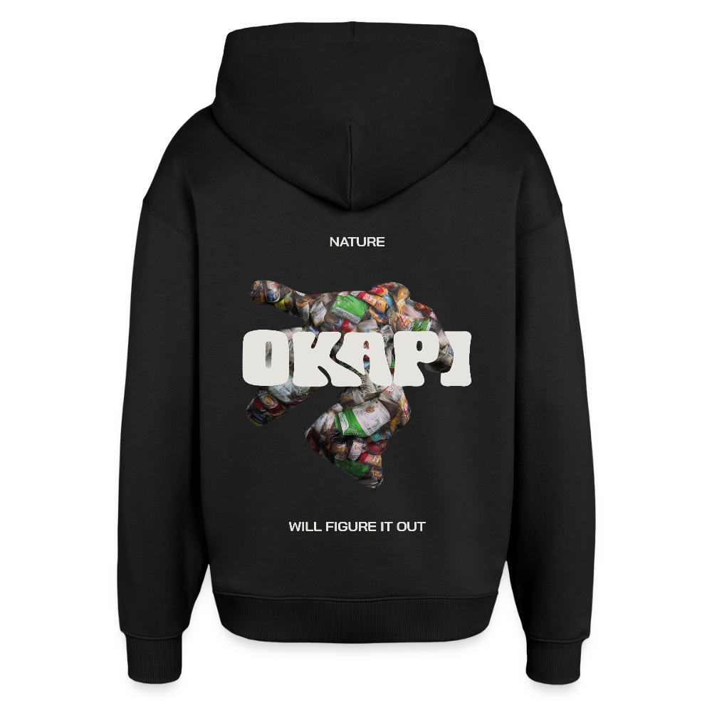 NATURE:WILL:FIGURE:IT:OUT Oversized Unisex Hoodie - black