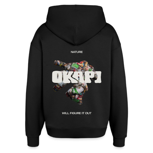 NATURE:WILL:FIGURE:IT:OUT Oversized Unisex Hoodie - black