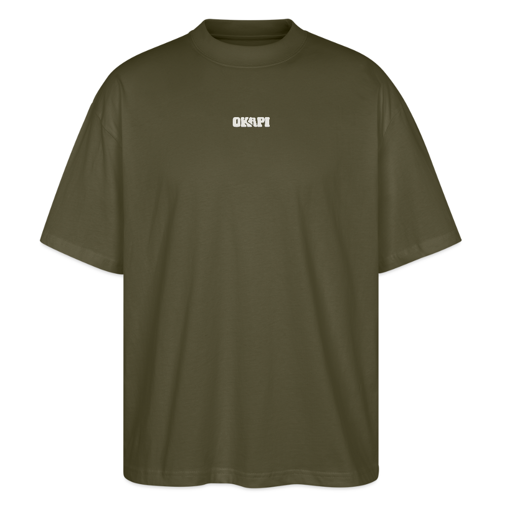 NATURE:WILL:FIGURE:IT:OUT Oversized Unisex Organic Shirt - khaki