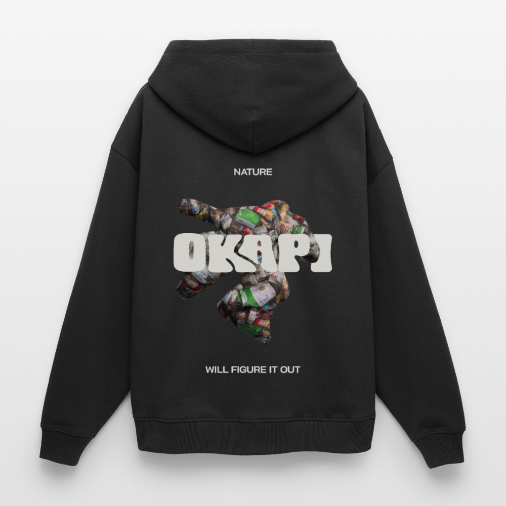 NATURE:WILL:FIGURE:IT:OUT Oversized Unisex Hoodie - black