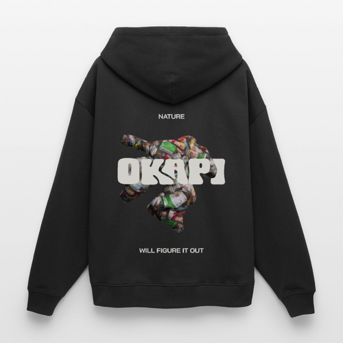 NATURE:WILL:FIGURE:IT:OUT Oversized Unisex Hoodie - black