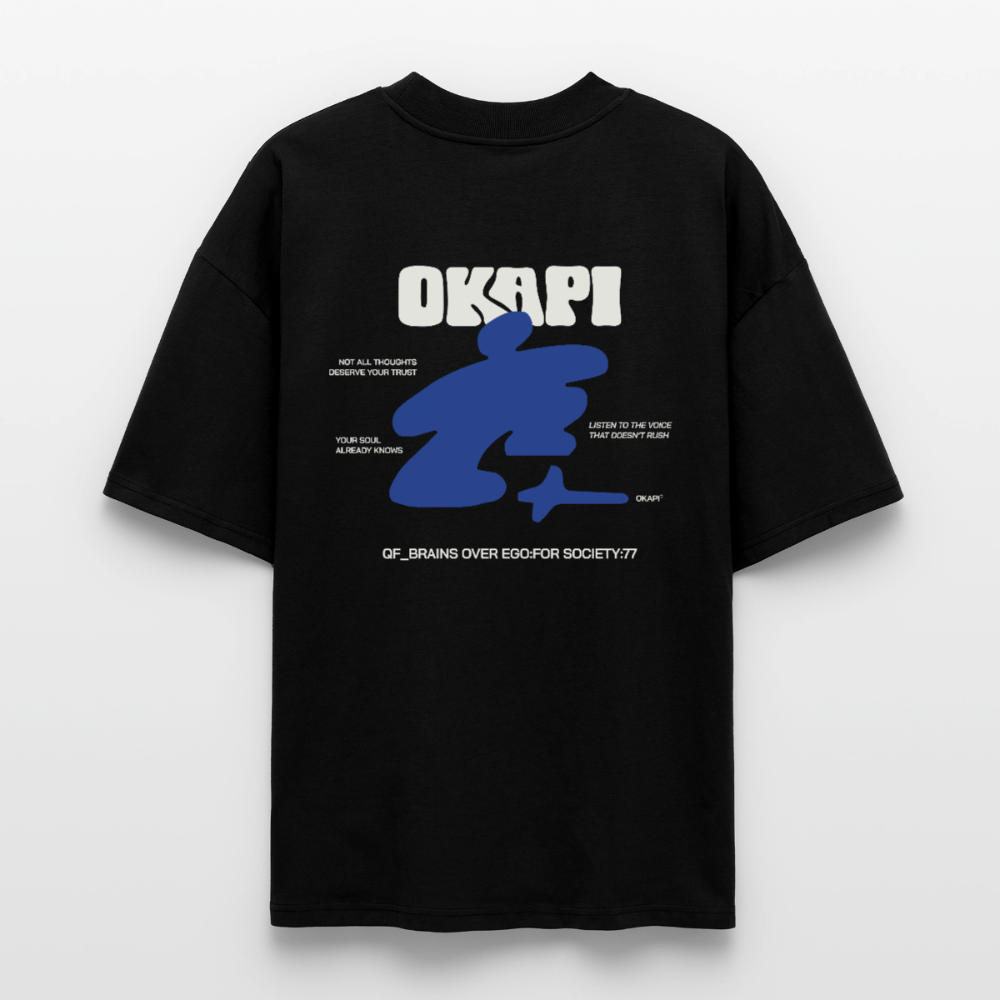 QF_BRAINS Oversized Unisex Organic Shirt - black