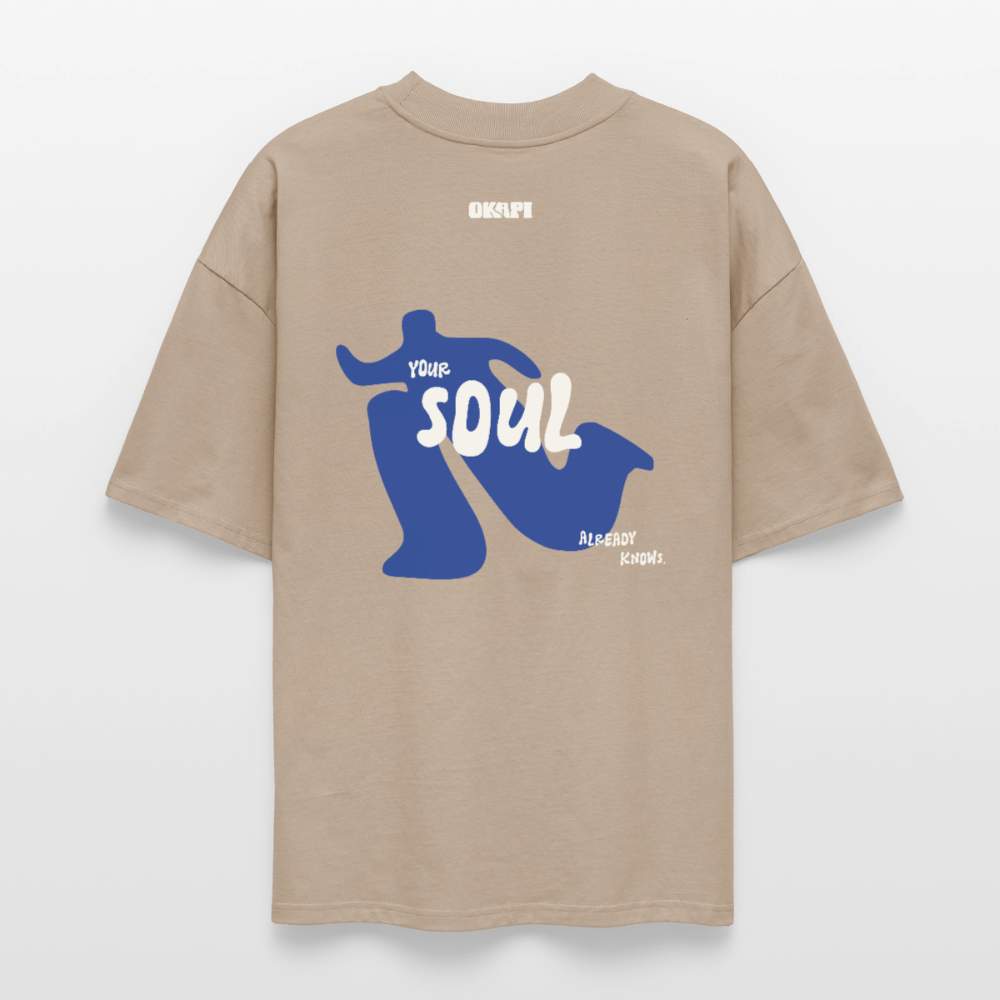 YOUR SOUL* Oversized Unisex Organic Shirt - stone