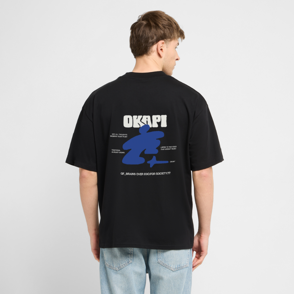 QF_BRAINS Oversized Unisex Organic Shirt - black
