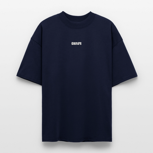 NATURE:WILL:FIGURE:IT:OUT Oversized Unisex Organic Shirt - navy