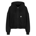 OKAPI ORIGINALS Boxy Frauen Bio Zip Hoodie - Schwarz