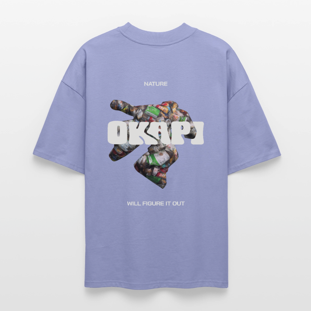 NATURE:WILL:FIGURE:IT:OUT Oversized Unisex Organic Shirt - violet
