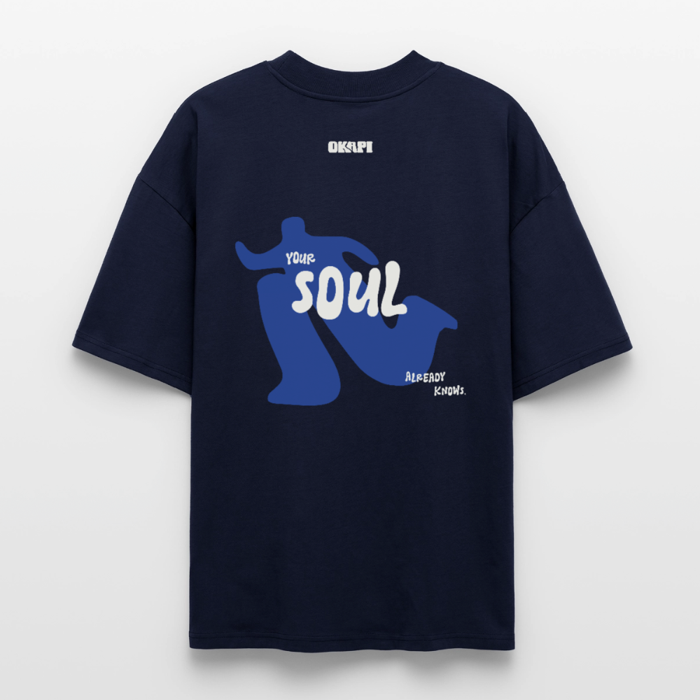 YOUR SOUL* Oversized Unisex Organic Shirt - navy