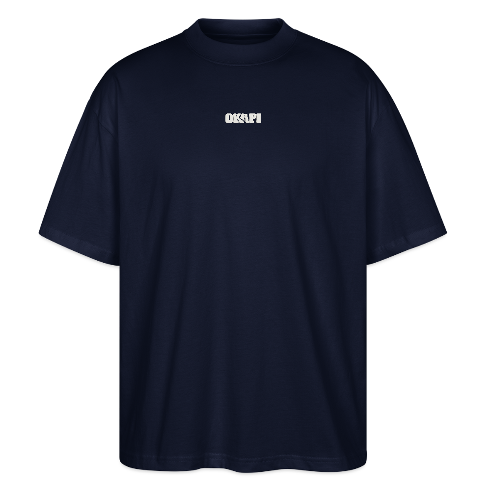 NATURE:WILL:FIGURE:IT:OUT Oversized Unisex Organic Shirt - navy