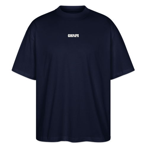 NATURE:WILL:FIGURE:IT:OUT Oversized Unisex Organic Shirt - navy