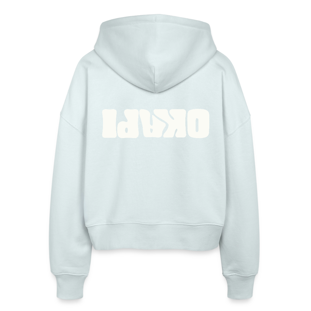 OKAPI ORIGINALS Boxy Frauen Bio Zip Hoodie - Eisblau