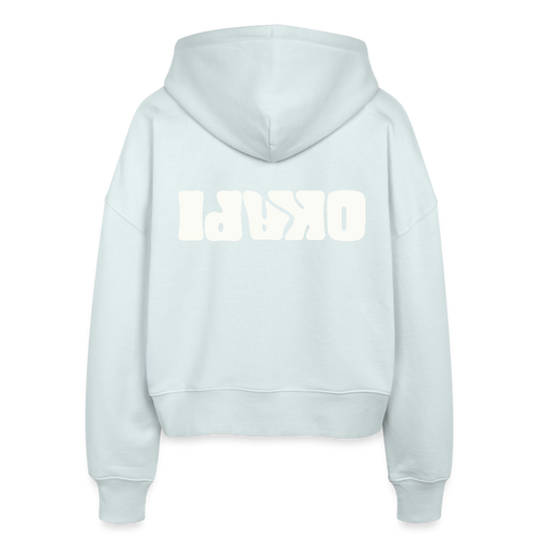 OKAPI ORIGINALS Boxy Frauen Bio Zip Hoodie - Eisblau